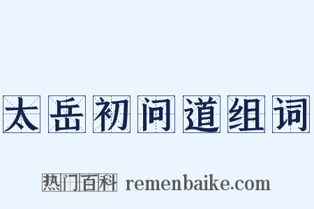 太岳初问道组词是什么意思的图片